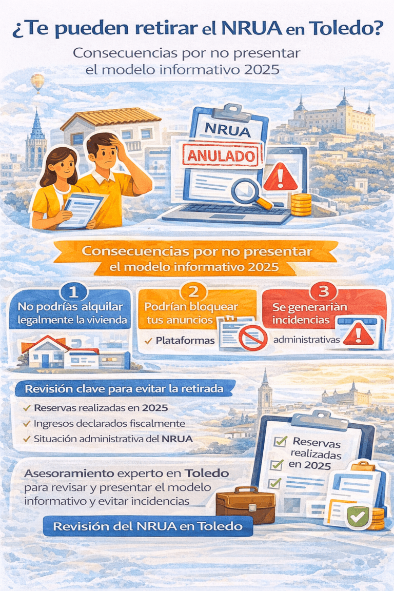 ¿Pueden retirarte el NRUA en Toledo por no declarar en 2025?