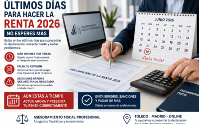 Últimos Días Renta 2026 | No Esperes Más
