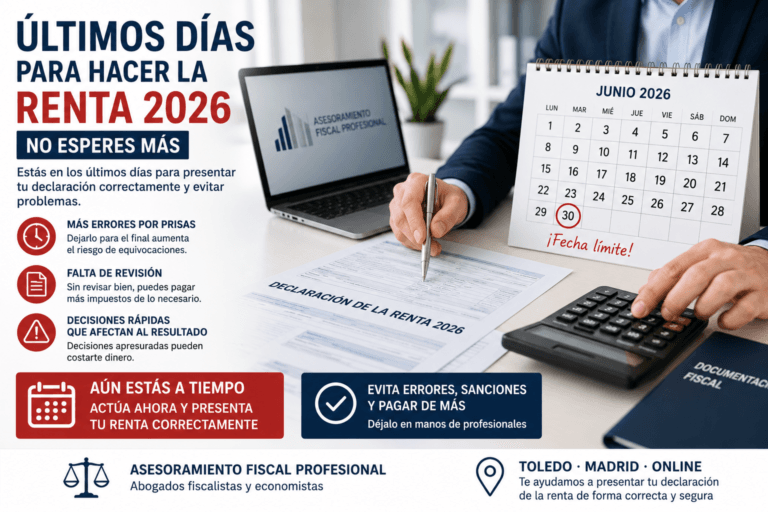 Últimos Días Renta 2026 | No Esperes Más