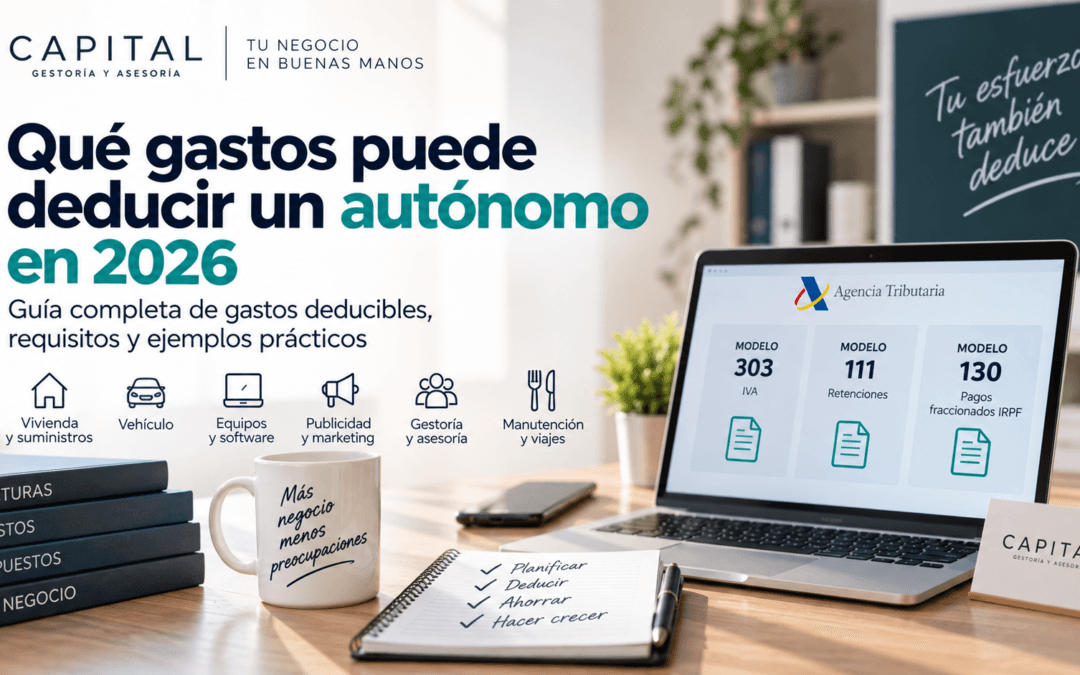 Gastos deducibles de autónomos en 2026
